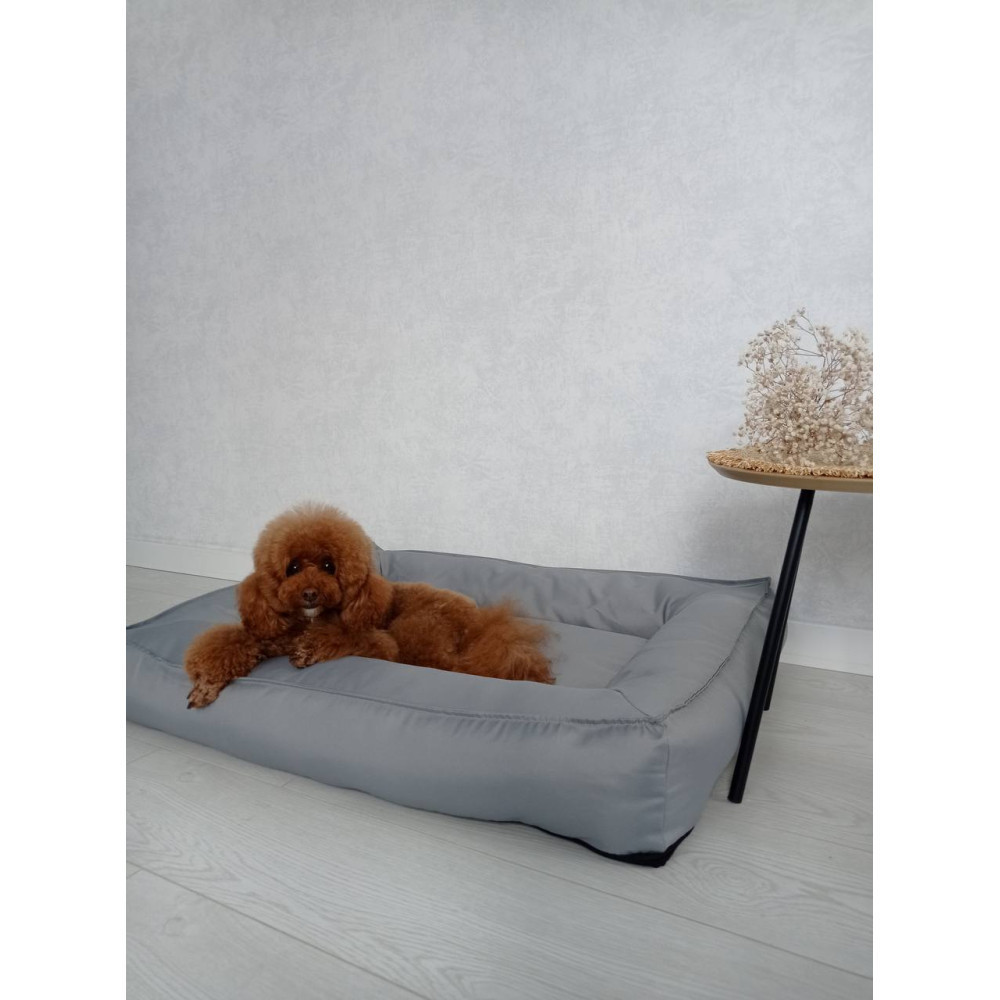 Водонепроникний лежак лежанка спальне місце для тварин зі знімним чохлом сірий S (60см) Київ - фото 2