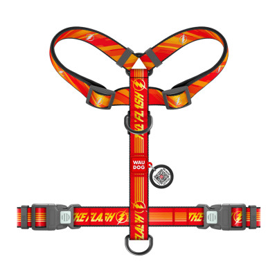 Шлей для собак WAUDOG Nylon H-образная с QR-паспортом "Флэш Лого", светоотражающая S (343-1083) Винница - изображение 2