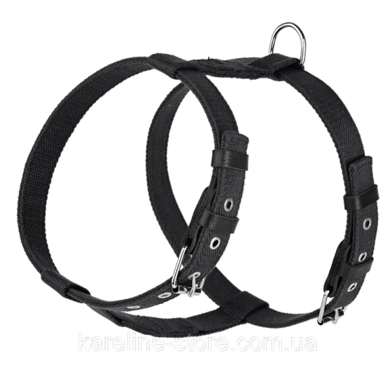 Шлея "KARELINE Practic" з брезенту 20 мм, А: 420-520 мм, В: 570-670 мм (Чорний) Вінниця