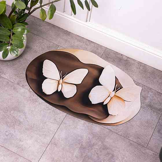 Jiamat Килимок для ванної кімнати з 3D-ефектом Hover Bloom 38*58 см діатомітовий Коричневий HP- Коломия