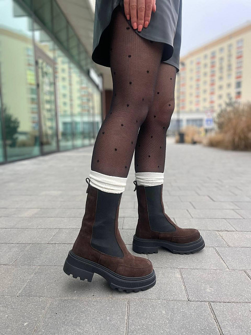 Edan Instruments Черевики жіночі EDAN 71 коричневі (зима, замша натуральна) (5743) Коломия - фото 7