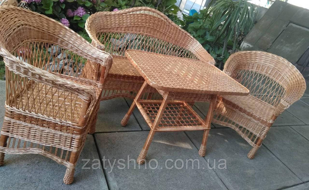 Набір плетених меблів з лози для відпочинку Київ - фото 3