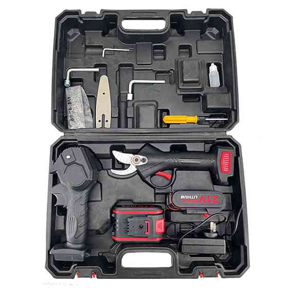 Набор мини пила на 6 дюймов и секатор + 2 аккумулятора и кейс Киев