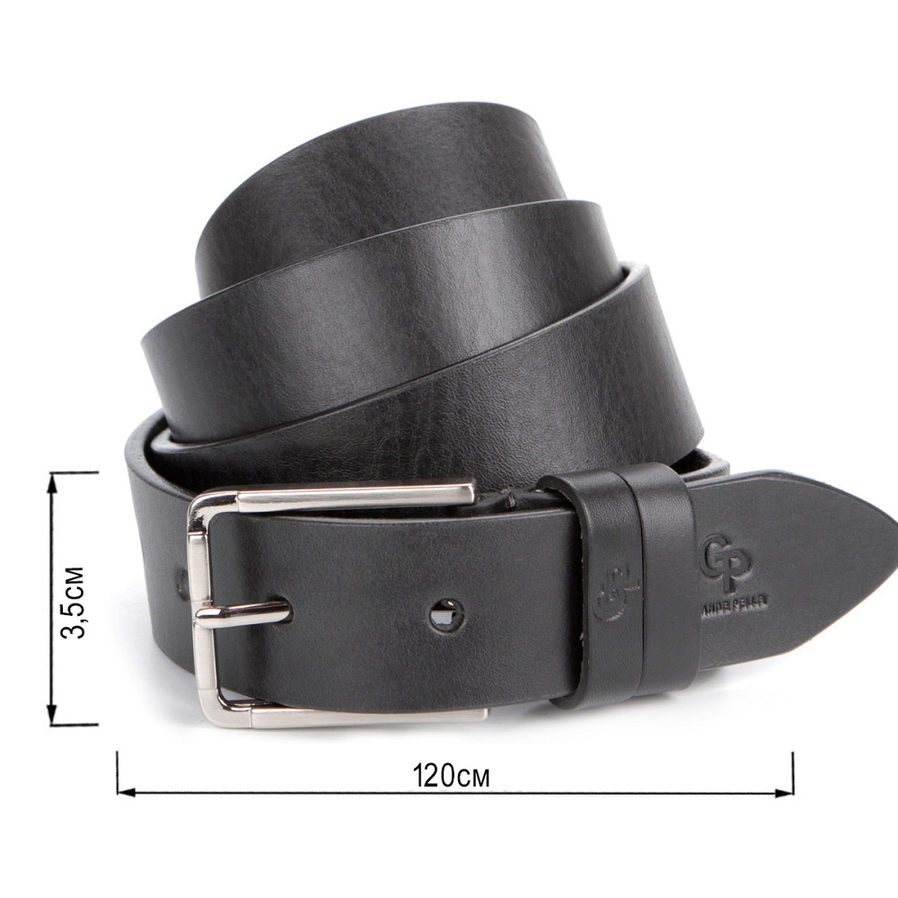 Ремінь чоловічий GRANDE PELLE 00865 шкіра Чорний Київ - фото 3