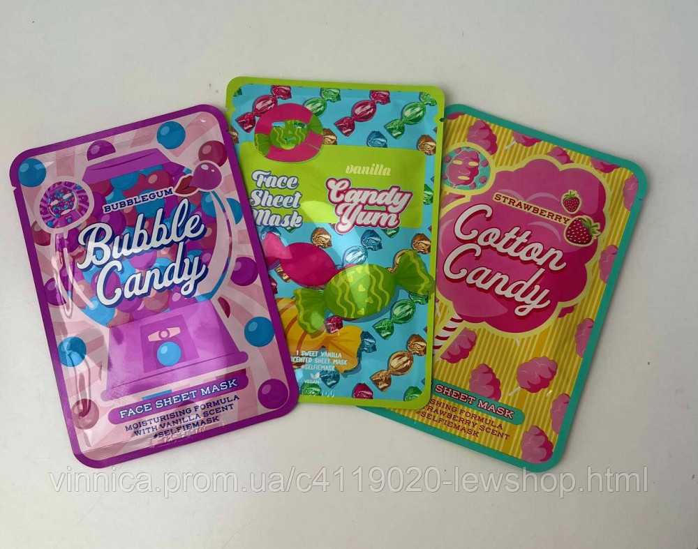 Candy Yum - увлажняющие маски для лица со сладкими ароматами Черновцы - изображение 1
