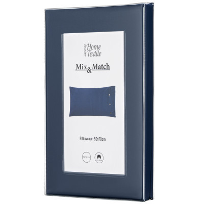 Наволочка Ardesto Mix&amp;Match 50х70 100% бавовна, сатин синій (ART5070PCN) Вінниця - фото 5