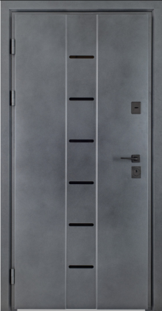 Дверь входная Гермес Хьюстон 030 RAL 137 / ПВХ Антрацит 960х2050 мм Киев