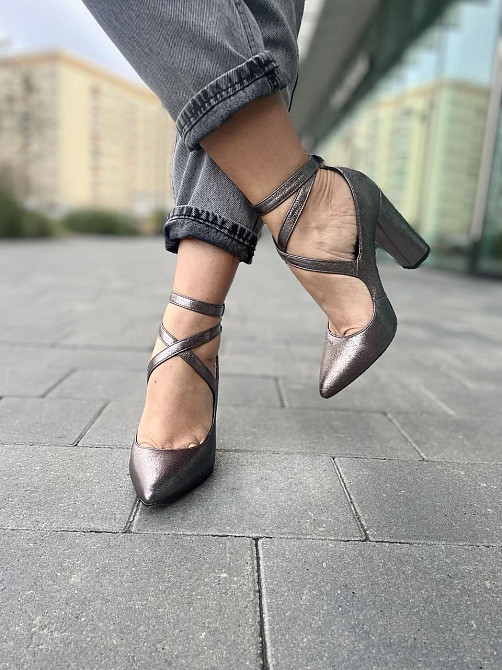 Туфлі жіночі MISSKA срібні еко-шкіра каблук 10см 36р.37р.38р. (3605) Коломыя - изображение 5
