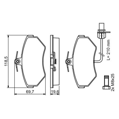 Гальмівні колодки Bosch 0 986 494 042 Вінниця - фото 4