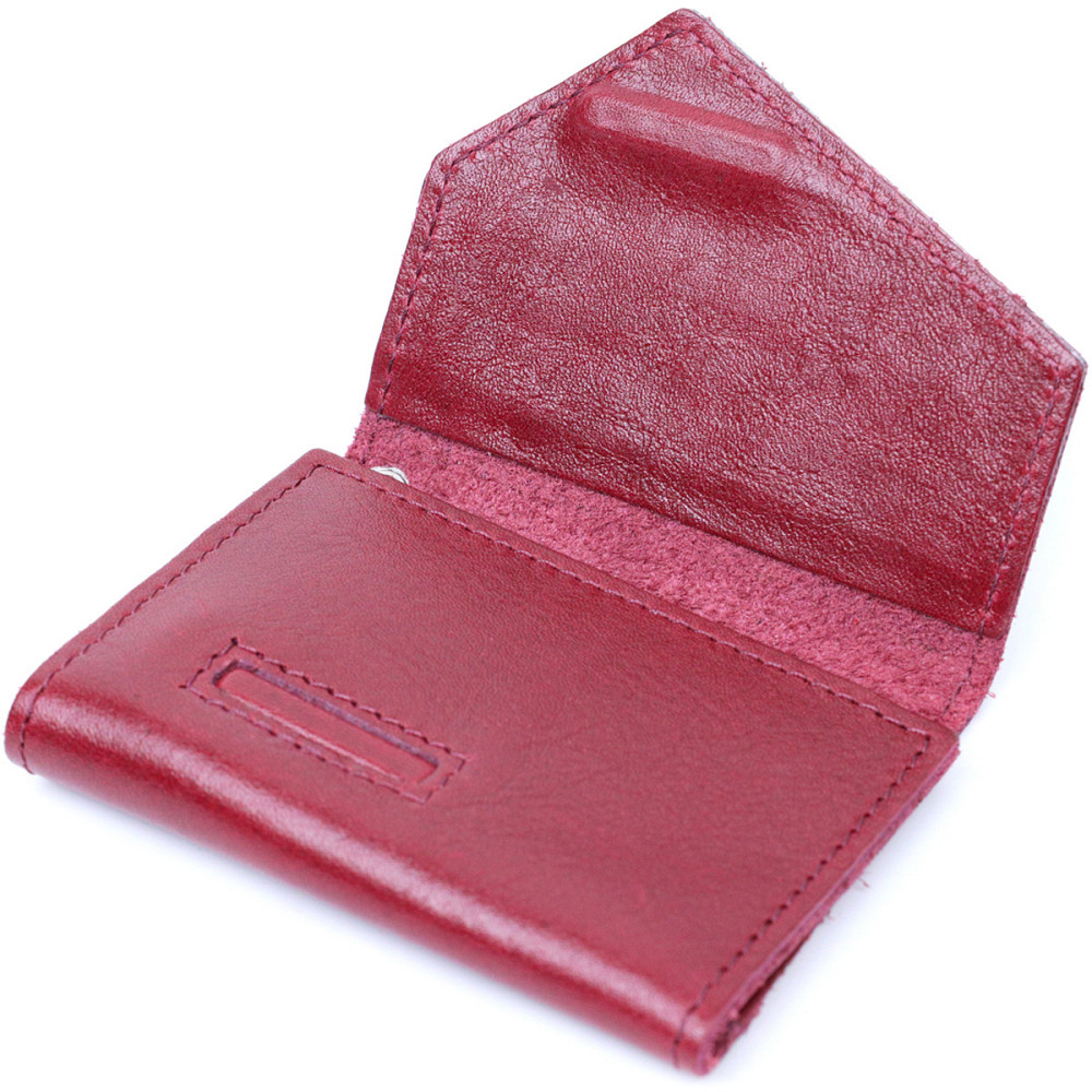 Вместительная женская кожаная ключница GRANDE PELLE 11642 Бордовый Киев - изображение 3