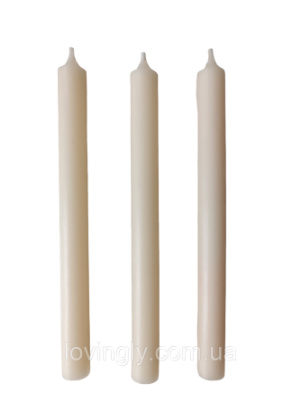 Свеча столовая Brandedby Нидерланды 240мм, цвет  Молочный. Ирпень