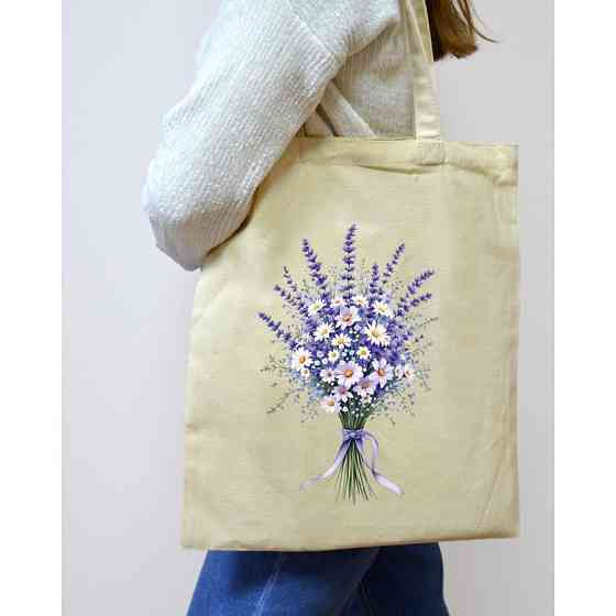 Екошопер BookOpt BK 4105 Лавандовий букет бежевий Київ