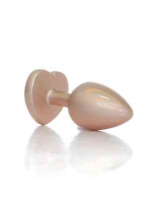 Анальная металлическая пробка Plug-Jewellery Pearl Gold Heart PLUG- Clear S Sex Aura Киев