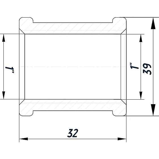 Муфта 1″ВВ нержавеющая SM551S OPTIMUM Киев