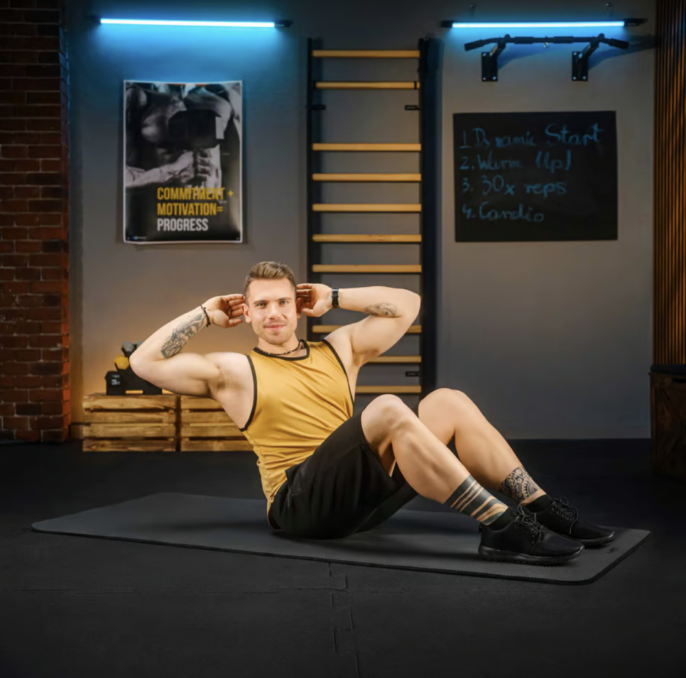 Коврик для йоги TX-019NGM NBR 1см 190х80 чорний Київ - фото 8