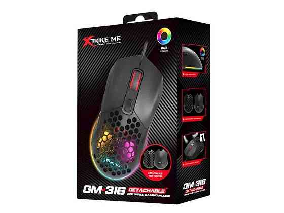 Мышка проводная игровая GM-316 RGB черный ТМ XTRIKE Киев