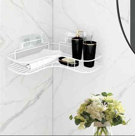 Полиця металева кутова настінна 26.5*26.5*6см білий Вінниця