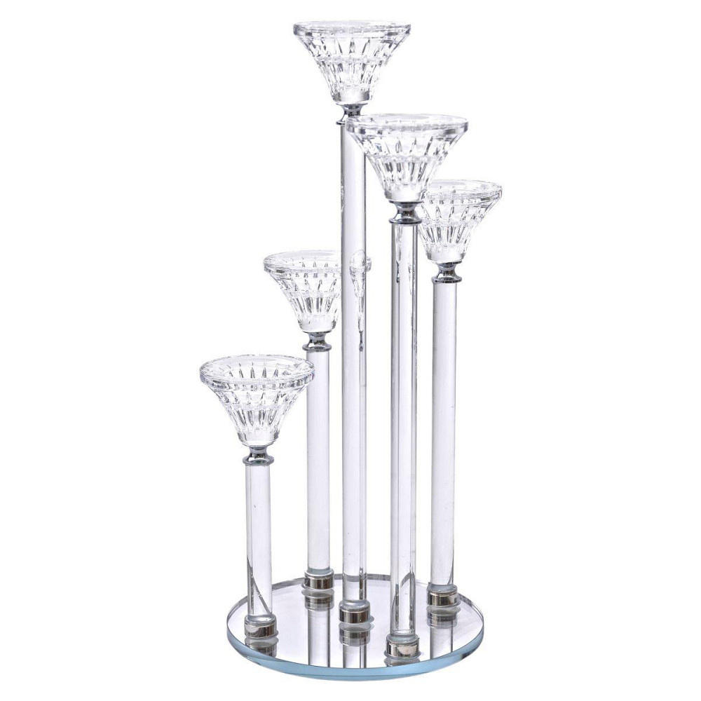 Декоративний скляний підсвічник на 5 свічок Київ - фото 1