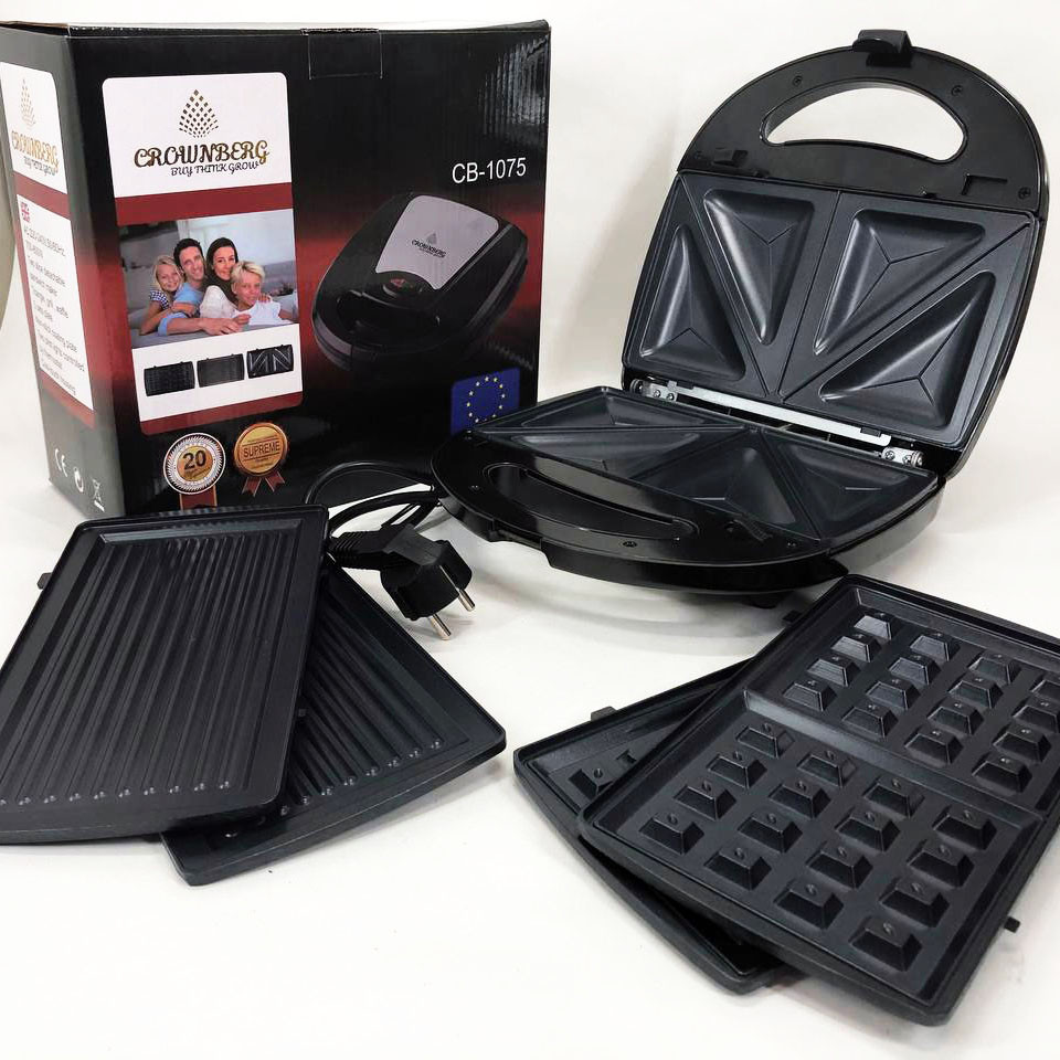 Мультипекар зі знімними пластинами, Сендвічниці бутербродниці, Електрична бутербродниця для дому GX-12 Івано-Франківськ - фото 10