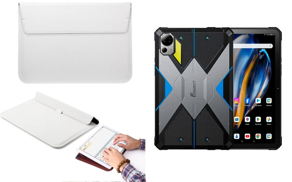 Чохол-конверт VitoCase для Fossibot DT2, з функцією підставки для планшета Білий Київ - фото 1