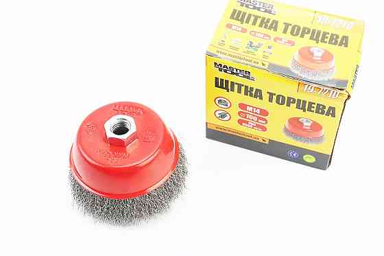 Щітка торцева М14 D-100мм з рифленого дроту 19-7210 Київ