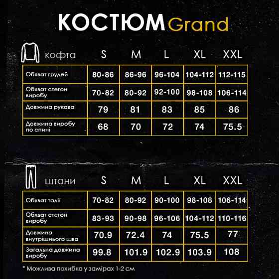 Спортивний костюм чоловічий графіт кофта зі штанами Pobedov Grand Київ