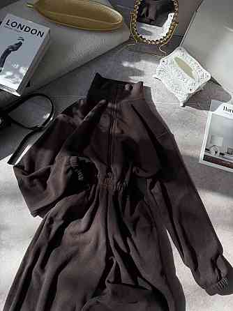 Женский теплый комбинезон из двухстороннего флиса. Шоколад, 42/44 Одесса