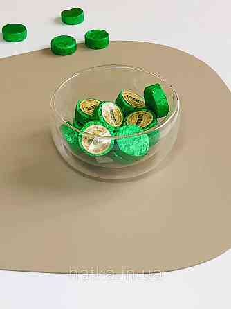 Тарілка піала-боул Olens "Звілінг" 500 мл подвійне скло для дому та ресторану Київ