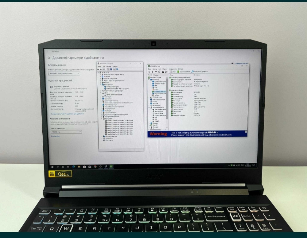 Acer Nitro 5 RTX3060 6Gb i5-10300H144Hz RAM16Gb SSD 512Gb. Харків - фото 8