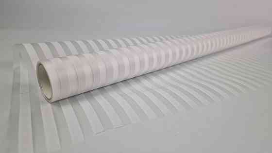 Калька для квітів рулон 8 м тонований матовий (77) (h660) смуга No 9 біла та прозора (1 шт.) Харків