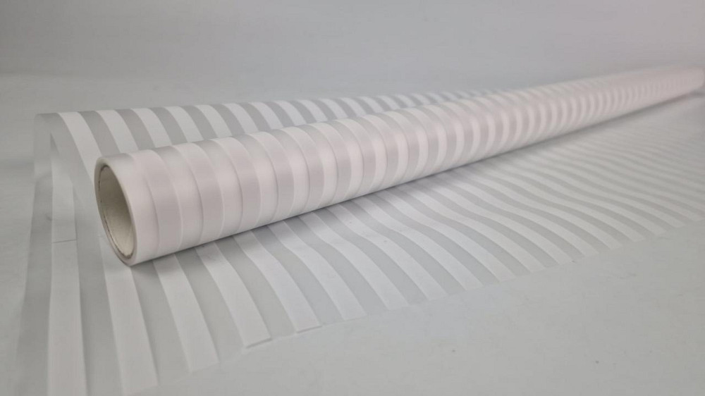 Калька для квітів рулон 8 м тонований матовий (77) (h660) смуга No 9 біла та прозора (1 шт.) Харків - фото 1