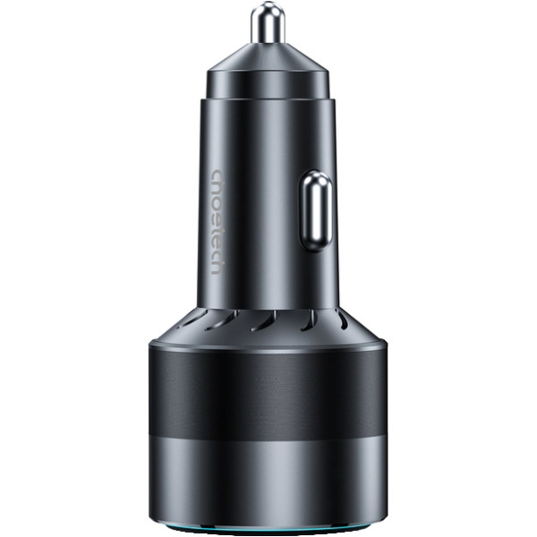 Автозарядка 3xUSB 124W (2xUSB-C+USB-A) PD3.0 100W чорна Choetech Винница - изображение 3