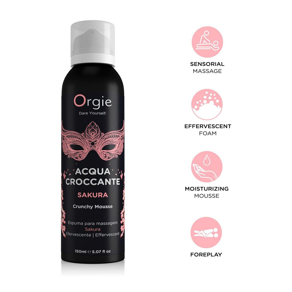 Масажна пінка Orgie – Acqua Croccante Sakura (150 мл), ефект бульбашок, що лопаються Sex Aura Київ - фото 3