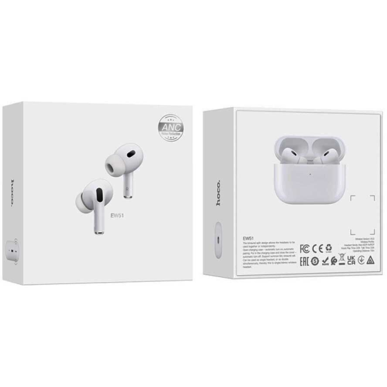 Бездротові навушники HOCO EW51 True wireless ANC noise reduction BT headset White Одеса