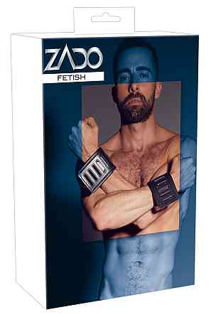 Мужские наручники кожаные ZADO Fetish Leather Wrist Restraints черные, S-L Sex Aura Киев