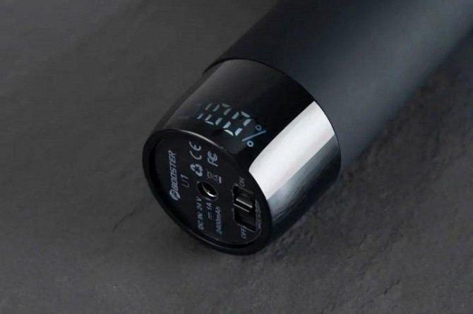 Перкусійний масажний пістолет Lightsaber Booster U1 М'язовий масажер (6 насадок) 2500 мАг Чорний Вінниця - фото 4