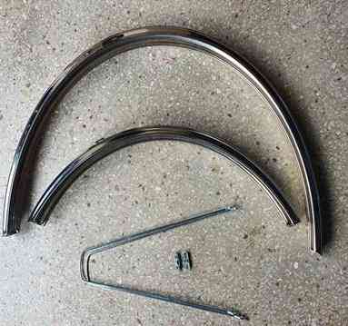 Крылья велосипедные (железные, комплект перед+ зад, STEEL, хром, под 28 обод) Индия Мукачево