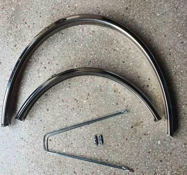 Крылья велосипедные (железные, комплект перед+ зад, STEEL, хром, под 28 обод) Индия Мукачево - изображение 1