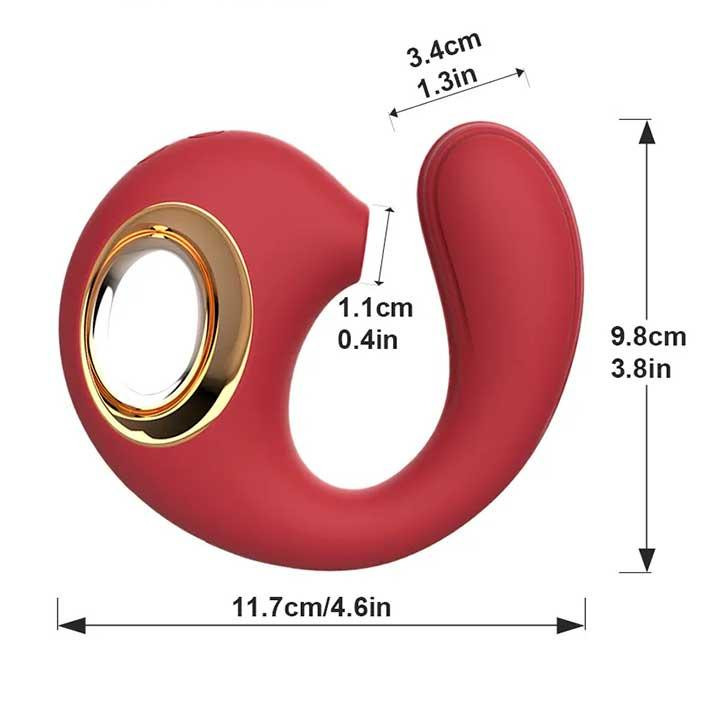 Кліторальний вакуумний вібростимулятор Dolphine Licker Vibe червоний — Вібратори Вінниця - фото 5