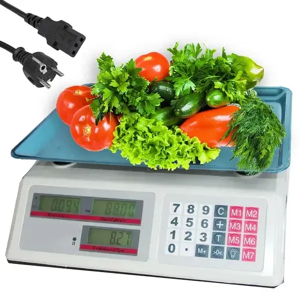 Торгові ваги електронні DT-52 з LED-дисплеєм, тарою, акумулятором, 50 кг, 2 г дискретність Одеса - фото 1