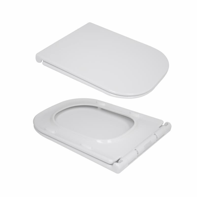 Унітаз підлоговий Qtap Presto Quadro безобідковий із сидінням Soft-close QTPRE27W51021 Київ - фото 8