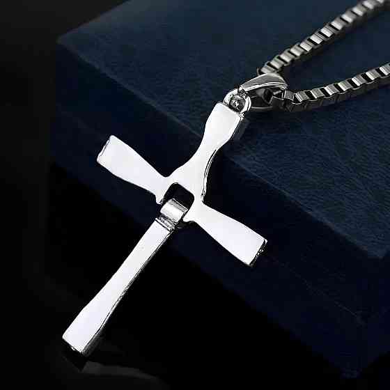Крестик Форсаж RESTEQ Доминик Торетто серебро 30% фианиты крест из фильма Форсаж подвижный крест стильный мужской кулон Киев