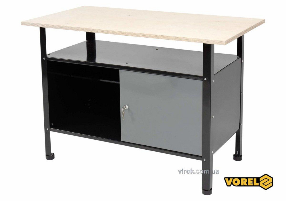 Стіл для майстерні VOREL: 1160х 600х 830 мм, з лакованої бляхи t=0.8-1 мм, стільниця 116х60х2 см [1] Одесса - изображение 1