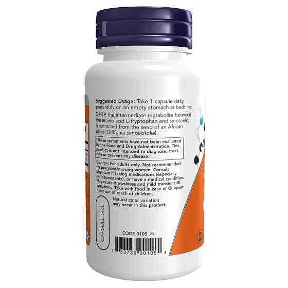 Для настроения NOW 5-HTP 100mg 60 vcaps Киев