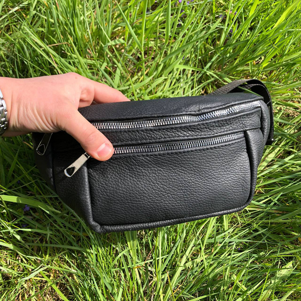 Сумка бананка чоловіча через плече шкіра, Бананка універсальна Шкіряна сумка на груди KO-66 Львів - фото 18