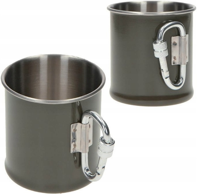 Туристична кружка з карабіном 250 мл Mil-Tec (14608102) Нержавіюча сталь Нововолинськ - фото 2
