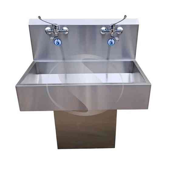 Локтевой умывальник медицинский на две секции с тумбой Киев