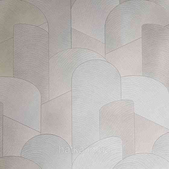 Шпалери метрові вінілові на флізелін дизайнерські Erismann Elle геометрія абстракція білі сірі сріблясті Київ