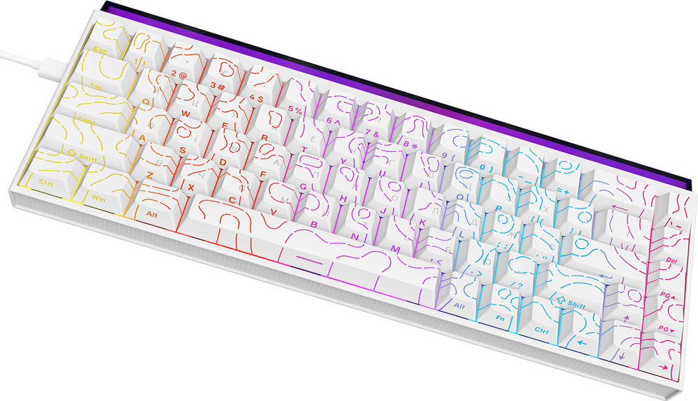 Клавіатура Ajazz NK68 Red Switch White USB-C (NK68-R-S-W) ( 20881 ) Харків - фото 8