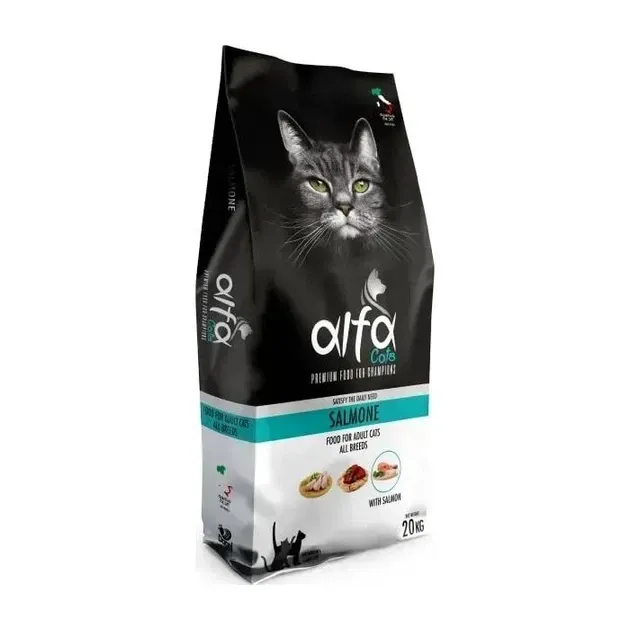 Сухой корм ALFA CAT Salmone для взрослых котов с чувствительным пищеварением с лососем 20кг Винница - изображение 1